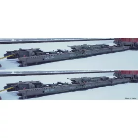   Roco 6640007 Görgős rakfelületű teherkocsi-pár (Rollwagen 9,5 Meter), Zillertalbahn (E5-6) (H0e)