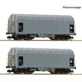   Roco 6680025 Ponyvás négytengelyes teherkocsi-pár, Shimmns, CD Cargo (E6) (TT)