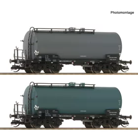   Roco 6680036 Tartálykocsi-pár fékállással, négytengelyes ZZw, DR (E4) (TT)