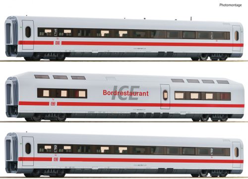 Roco 74028 Nagysebességű villamos motorvonat betétkocsi-készlet, 3 részes ICE1, DB-AG (E6)