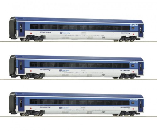 Roco 74067 Személykocsi-készlet, 3-részes négytengelyes Vindobona, CD Railjet (E6) (H0)