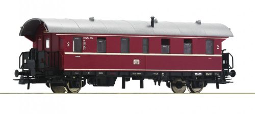 Roco 74261 Személykocsi, Donnerbüchse 2. osztály, bordó Bi, DB (E3) (H0)