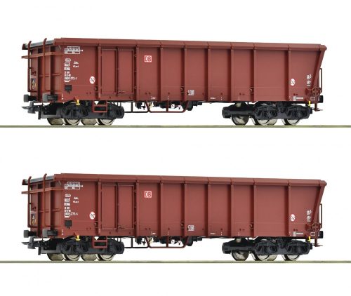 Roco 76014 Rolótetős négytengelyes teherkocsi-pár, Tamns, DB-AG (E5-6) (H0)