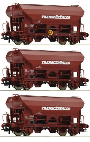 Roco 76033 Fedeles önürítős teherkocsi-készlet, 3-részes Tds, Transcereales, SNCF (E4) (H