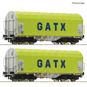 Roco 76055 Ponyvás négytengelyes teherkocsi-pár, Shimmns, GATX (E6) (H0)