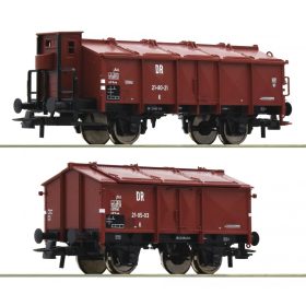 Roco 76306 Csapófedeles teherkocsi-pár, DR (E3) (H0)