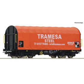   Roco 76439 Ponyvás négytengelyes teherkocsi, Shimmns, Tramesa Steel (E6) (H0)