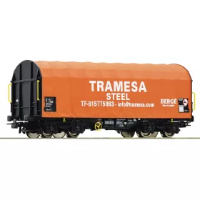   Roco 76439 Ponyvás négytengelyes teherkocsi, Shimmns, Tramesa Steel (E6) (H0)