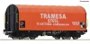 Roco 76439 Ponyvás négytengelyes teherkocsi, Shimmns, Tramesa Steel (E6) (H0)