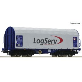   Roco 76451 Ponyvás négytengelyes teherkocsi, Shimmns, Logserv - Logistik Service GmbH (E6) (H0)