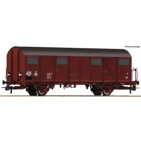   Roco 76611 Fedett teherkocsi fékállással, Gos, elemes végzárfénnyel, DR (E4) (H0)