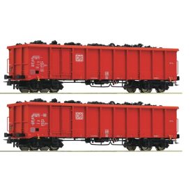   Roco 76726 Nyitott négytengelyes teherkocsi-pár, Eanos, ócskavas rakománnyal, DB-AG (E6) (H0)