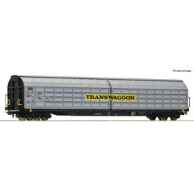   Roco 76738 Eltolható oldalfalú négytengelyes teherkocsi, Habbiins, Transwaggon (E6) (H0)