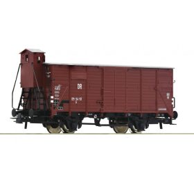 Roco 76853 Fedett teherkocsi fékházzal, G10, DR (E3) (H0)