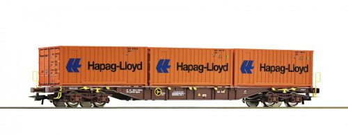 Roco 76930 Konténerszállító négytengelyes teherkocsi, Hapag-Lloyd, ÖBB (E6) (H0)