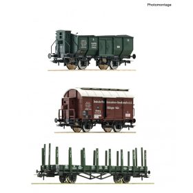   Roco 77028 Teherkocsi-készlet, 3-részes K.Bay, Sts.E.B (E1) (H0)