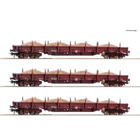   Roco 77042 Homokszállító négytengelyes teherkocsi-készlet, 3-részes Res, DR (E4) (H0)