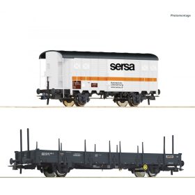   Roco 77043 Pályafenntartási teherkocsi-pár, Sersa (E6) (H0)