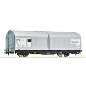   Roco 77491 Eltolható oldalfalú teherkocsi, Hbbillns, AAE-Cargo, ChemOil (E6) (H0)