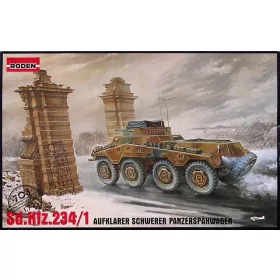   Roden 703 German Sd.Kfz.234/1 Aufklarer Schwerer Panzerspähwagen 1/72 harcjármű makett