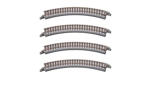 Rokuhan 7297005 (R005) Íves ágyazatos sín R145-45°, 4 db (Z)