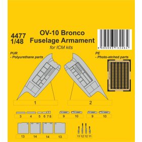   Special Hobby 129-4477 OV-10 Bronco Fuselage Armament 1/48 / for ICM kit - Feljavító készlet