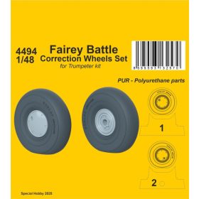   Special Hobby 129-4494 Fairey Battle Correction Wheels Set 1/48 / for Trumpeter kit - Feljavító készlet