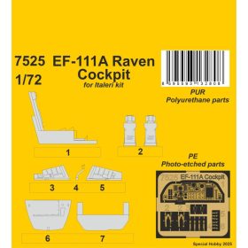   Special Hobby 129-7525 EF-111A Raven Cockpit 1/72 / for Italeri kit - Feljavító készlet