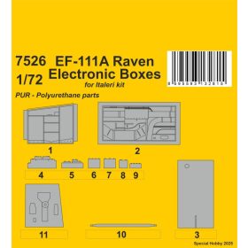   Special Hobby 129-7526 EF-111A Raven Electronic Boxes 1/72 / for Italeri kit - Feljavító készlet
