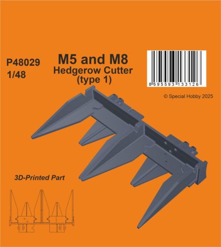 Special Hobby 129-P48029 M5 and M8 Hedgerow Cutter (type 1) 1/48 for Tamiya kits feljavító készlet