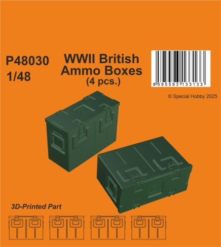 Special Hobby 129-P48030 WWII British Ammo Boxes (1/48) feljavító készlet