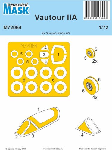 Special Hobby M72064 Vautour IIA MASK (1/72) maszkoló sablon