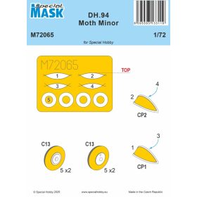   Special Hobby M72065 DH.94 Moth Minor MASK (1/72) maszkoló sablon