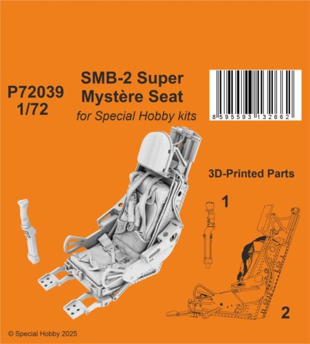 Special Hobby P72039 SMB-2 Super Mystère Seat 1/72 / for Special Hobby kits (1/72) feljavító készlet