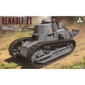   TAKOM 1004 FRENCH LIGHT TANK RENAULT FT-17 (3 in 1) 1/16 harckocsi makett
