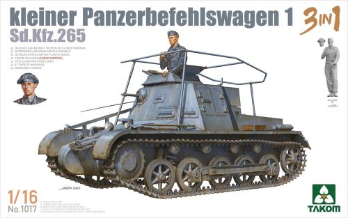 TAKOM 1017 German Sd.Kfz.265 Kleiner Panzerbefehlswagen 1 3 in 1 1/16 harckocsi makett