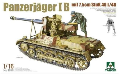 TAKOM 1018 German Panzerjäger I B mit 7,5cm StuK 40 L48 1/16 harckocsi makett