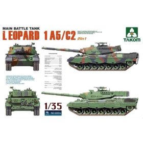   TAKOM 2004 Main Battle Tank Leopard 1 A5/C2 2 in 1 + figura 1/35 harckocsi makett