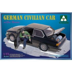   TAKOM 2005 Német civil autó gáztartállyal - BMW + figura 1/35 makett