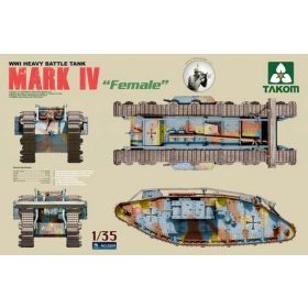  TAKOM 2009 WWI Heavy Battle Tank Mark IV Female 1/35 harckocsi makett