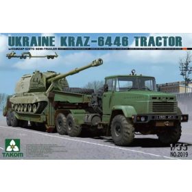   TAKOM 2019 Ukrán KrAZ-6446 Tractor w/ChMZAP-5247G Semi-trailer 1/35 makett