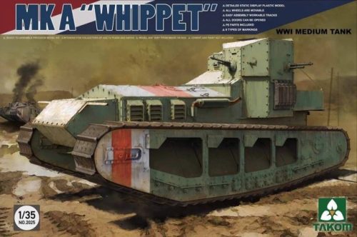 TAKOM 2025 WWI Medium Tank Mk A Whippet 1/35 harckocsi makett