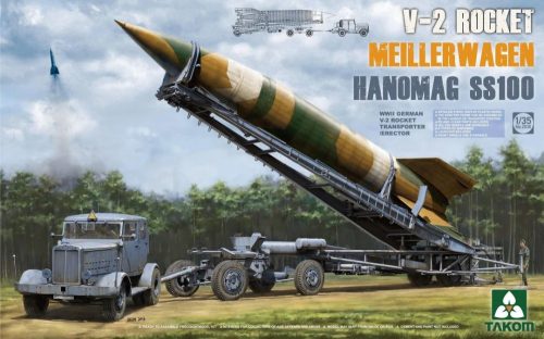 TAKOM 2030 WWII German V-2 Rocket Transporter/Erector Meillerwagen + Hanomag SS100 1/35 makett