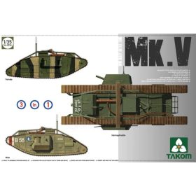  TAKOM 2034 WWI Heavy Battle Tank Mark V 3 in 1 1/35 harckocsi makett