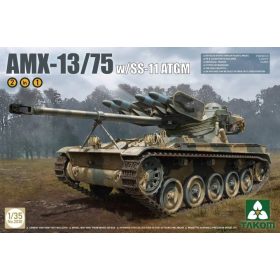   TAKOM 2038 FRENCH LIGHT TANK AMX-13/75 WITH SS-11 1/35 harckocsi makett