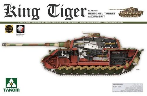 TAKOM 2045S WWII German King Tiger Henschel Turret w/Zimmerit and interior SPECIAL EDITION 1/35