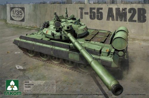 TAKOM 2057 T-55 AM2B DDR Medium Tank 1/35 harckocsi makett