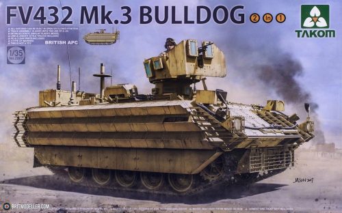 TAKOM 2067 BRITISH APC FV432 Mk.3 BULLDOG (2 in 1) 1/35 harckocsi makett