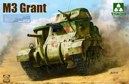 TAKOM 2086 British MediumTank M3 GRANT 1/35 harckocsi makett