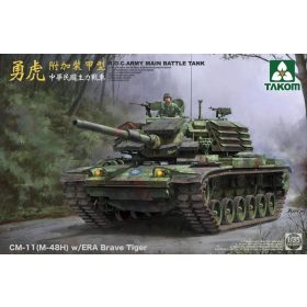   TAKOM 2091 R.O.C.ARMY CM-11 (M-48H) w/ERA Brave Tiger MBT 1/35 harckocsi makett